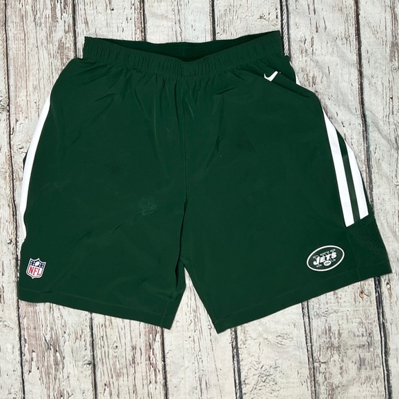 New York Jets On Field Apparel NFL Football Green Mens Athletic Shorts - Picture 8 of 8